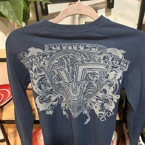 Vans Navy Graphic Long Sleeve Shirt